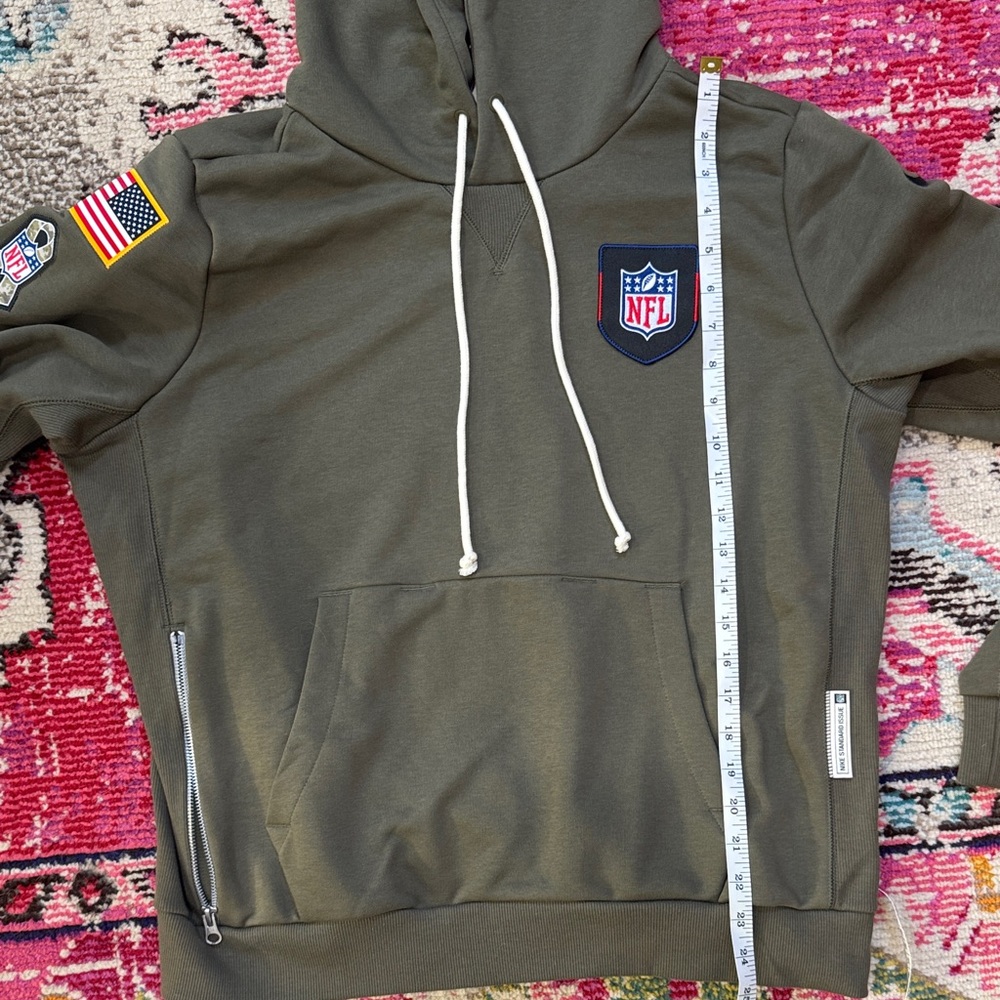Nike dri-fit NFL Salute to Service Green Military Hoodie USA flag ๐บ๐ธ large NWT - Picture 8 of 12